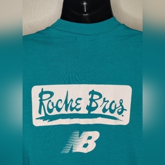 Vtg 80s Charity Race Adult Medium T-shirt Tee Single Stitch USA Teal Hanes Crew - Picture 6 of 7